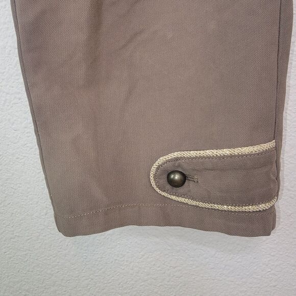 Cache olive gold rope Embellished cargo capri pants size 0 - Picture 6 of 8